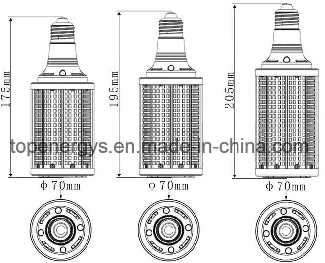 50W 8000lm Compact Size for HID Street Light Replacement LED Corn Light