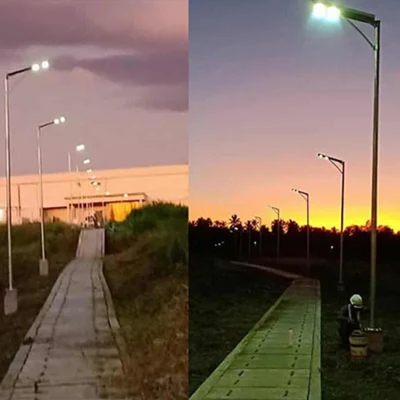 Wirtschaftliche Split-Solar-Straßenlaterne, 8 m Mast, 60 Watt LED-Leistung